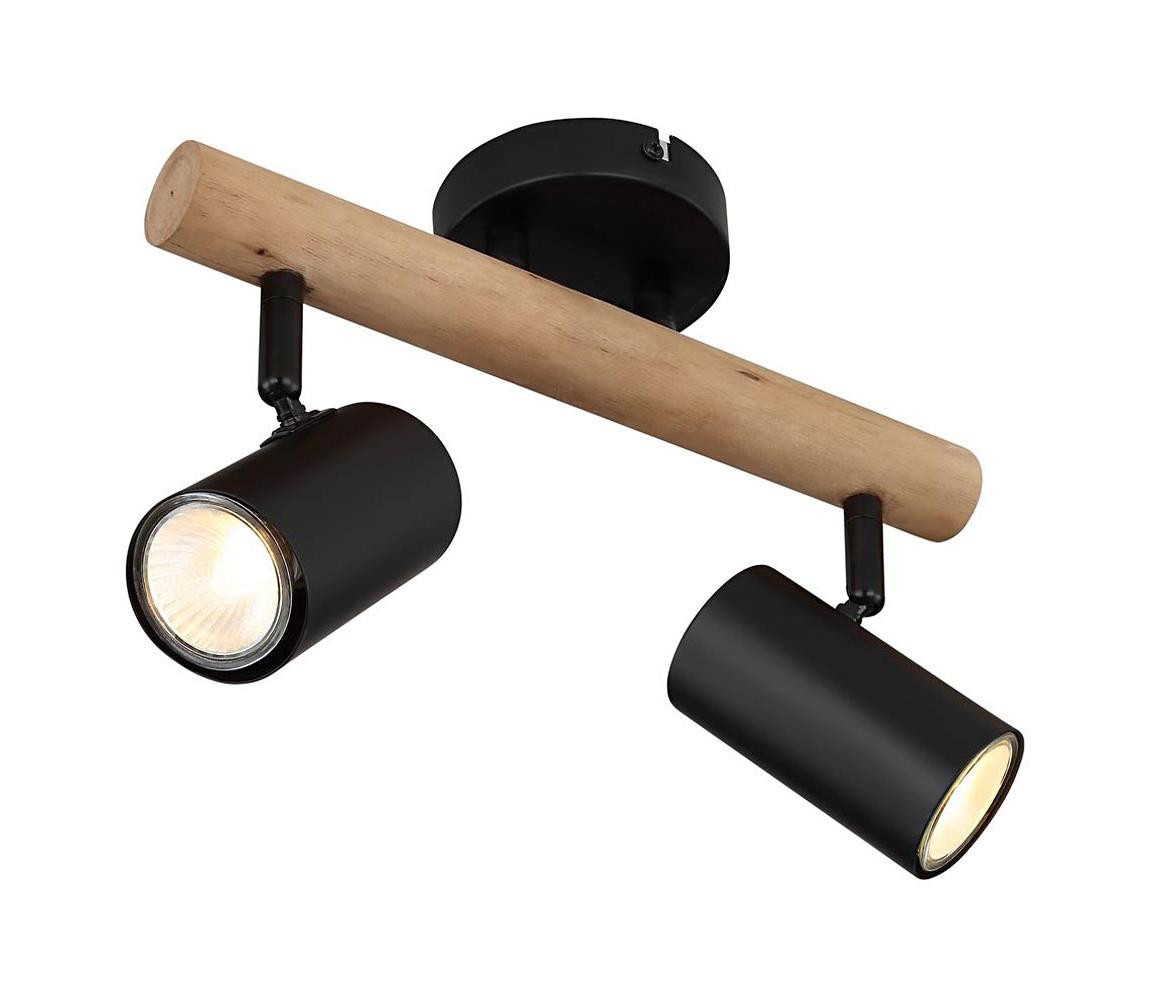 Globo Globo 57913-2 - Bodové svítidlo HERTI 2xGU10/5W/230V dřevo/kov