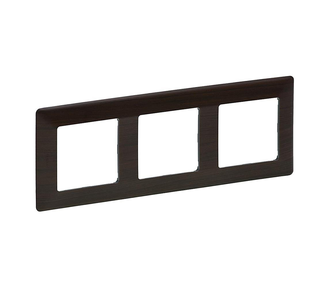 LEGRAND Legrand 754173 - Rámeček pro spínače VALENA LIFE 3P tmavé dřevo