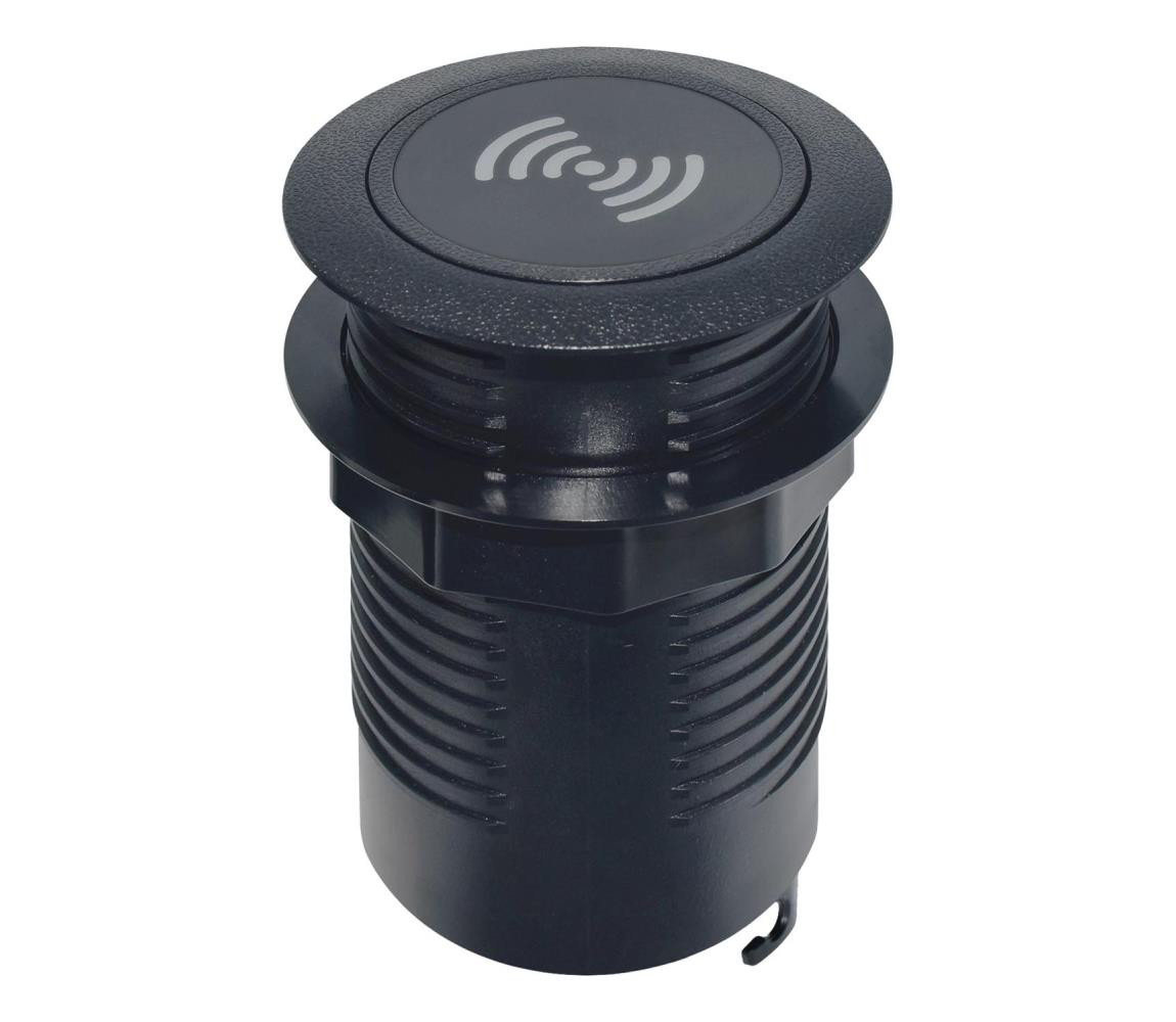 DC64BW-PD20 - Vestavná bezdrátová nabíječka + USB A+C černá