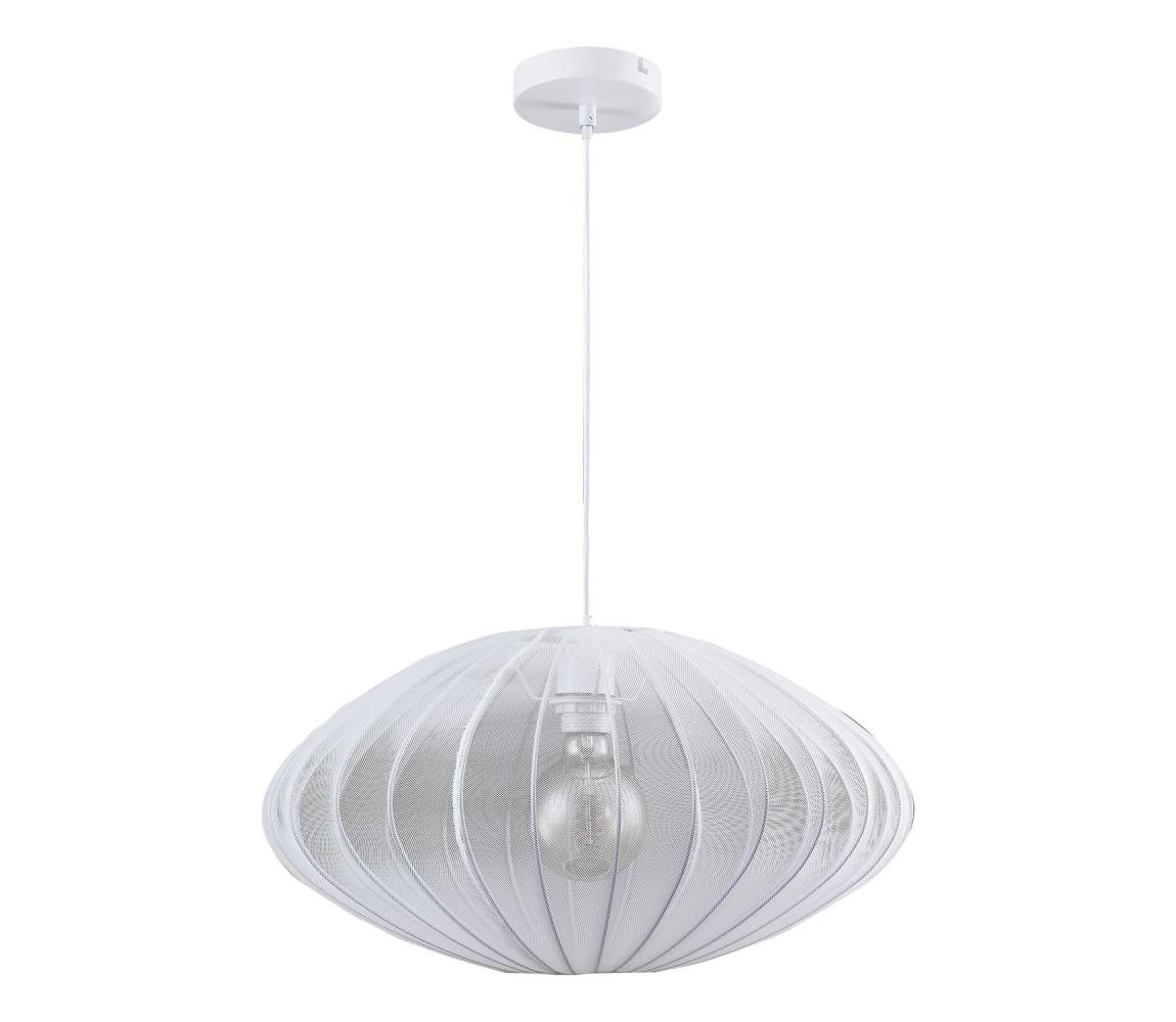 Lustr na lanku KINU 1xE27/20W/230V pr. 50 cm bílá