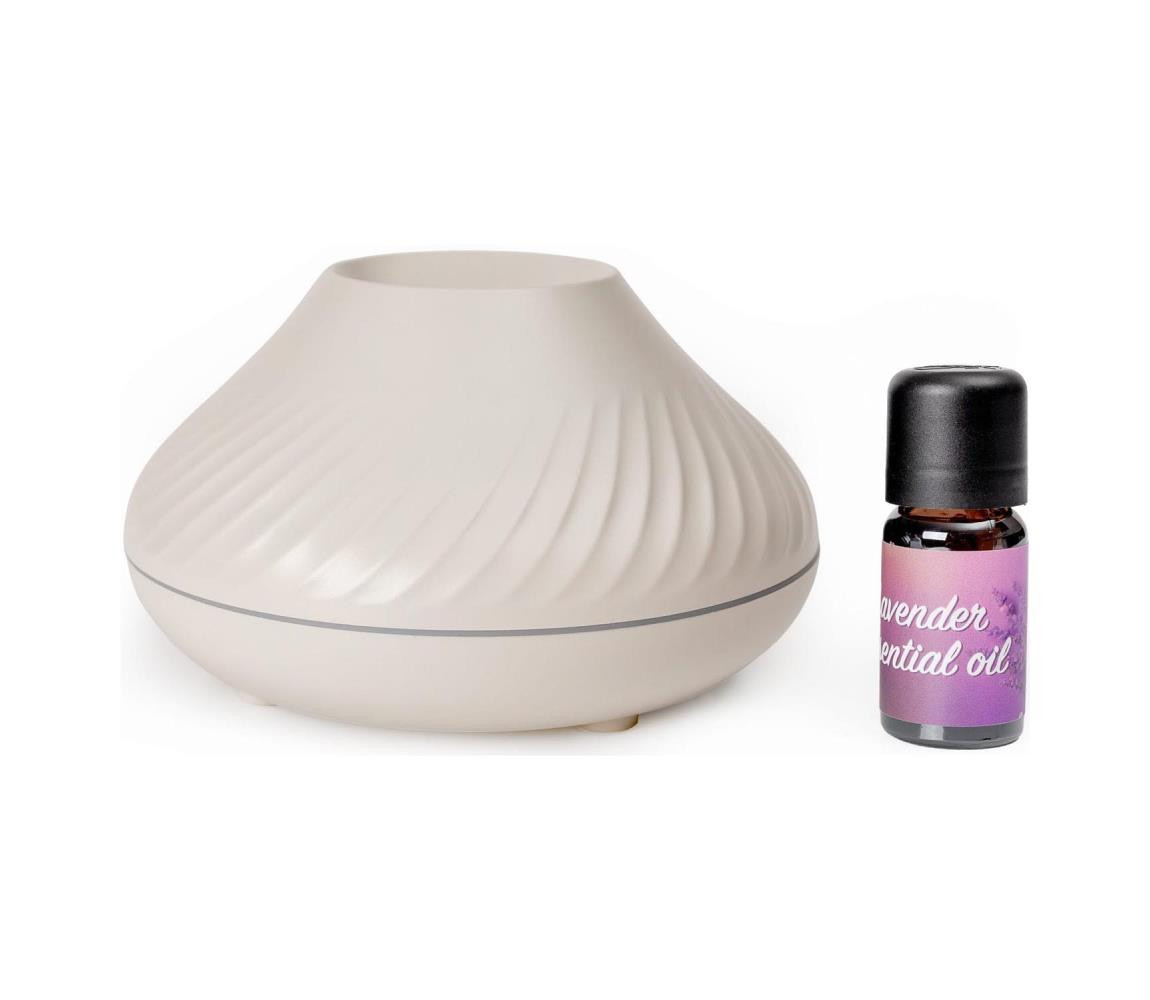 LED RGB Aroma difuzér s imitací plamene LED/6,5W/5V 130ml bílá