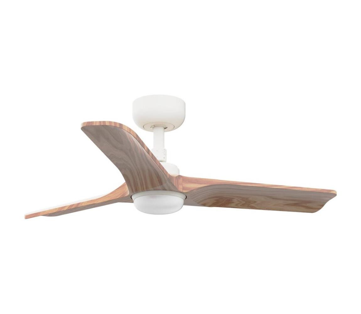 FARO Barcelona FARO 33805WT-1TW - LED Stm. vent. HEYWOOD S 10W/230V dřevo/bílá pr. 90 cm WT +DO