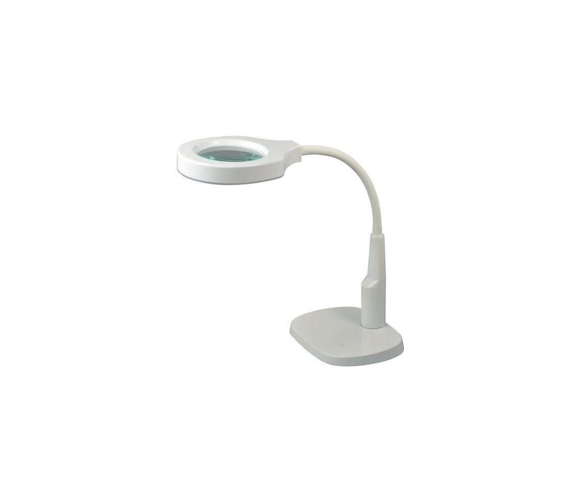 LED Stmívatelná stolní lampa s bifokální lupou LED/6W/230V bílá