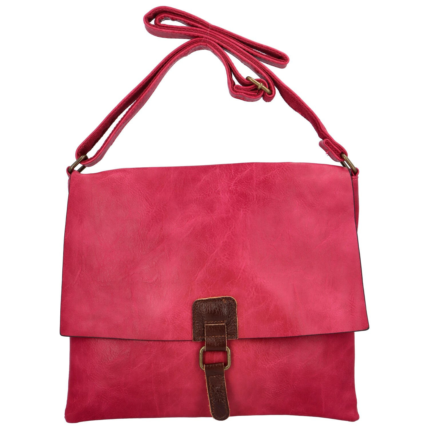 Dámská koženková crossbody růžová - Paolo Bags Ludmila růžová