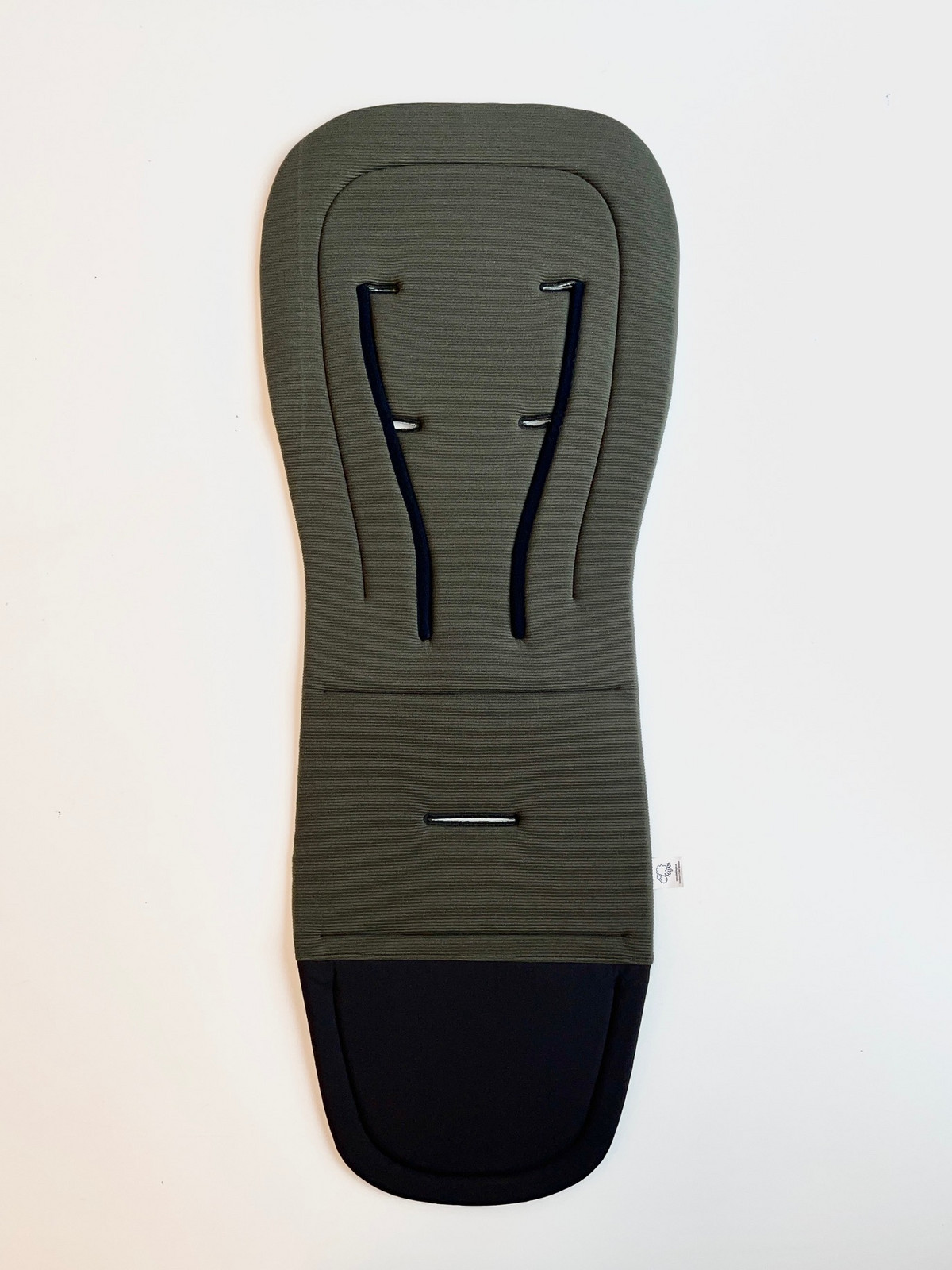 Kidiloo Univerzální podložka do kočárku, žebrovaný úplet Army