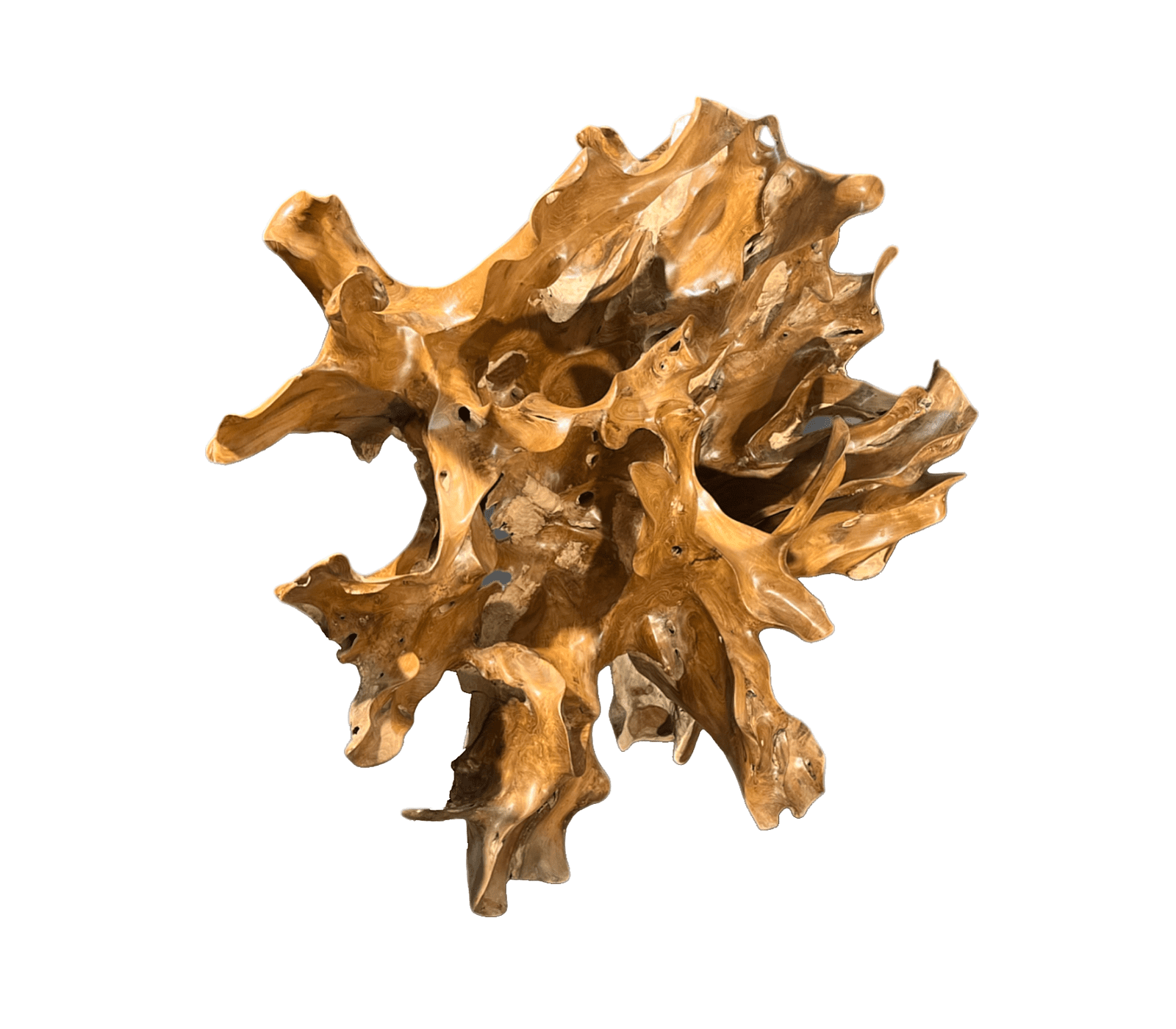 DEOKORK Teaková plastika z kořene SLUNCE III