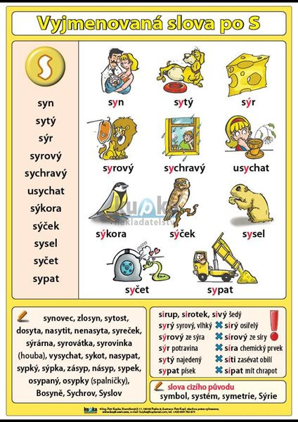 Vyjmenovaná slova po S A4 (30x21 cm)