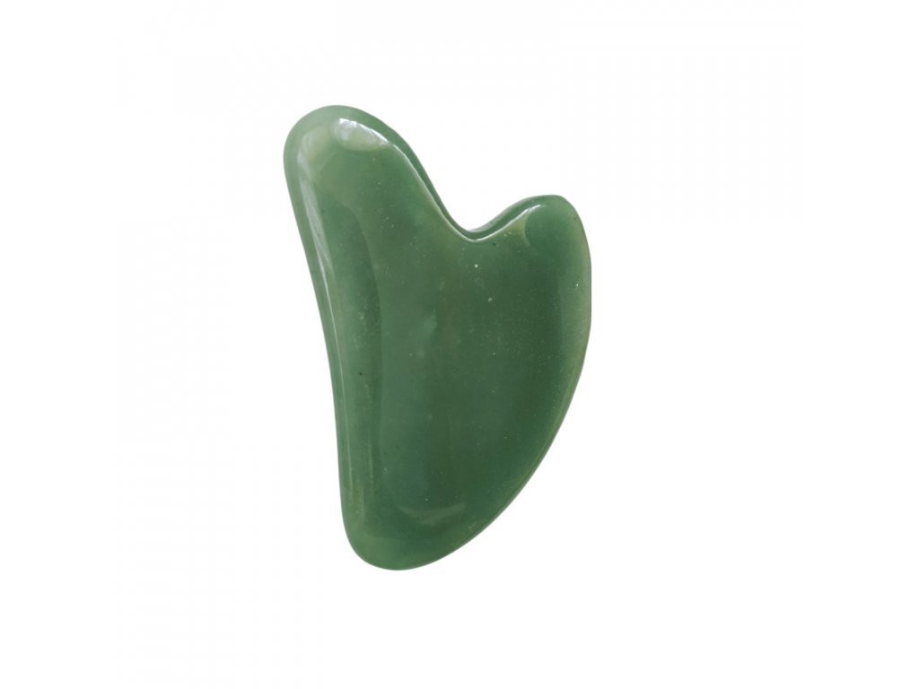 TEJPY.cz Green Jade Guasha masážní nástroj Varianta: srdce zaoblené