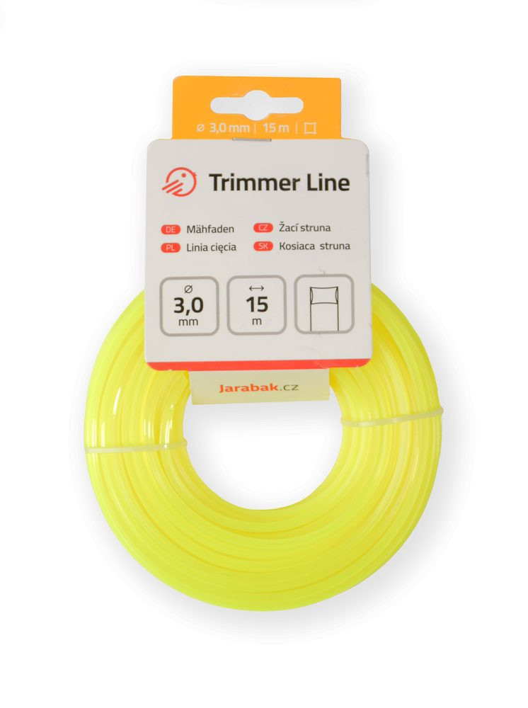 Žací struna Jarabák čtvercová 3 mm x 15 m