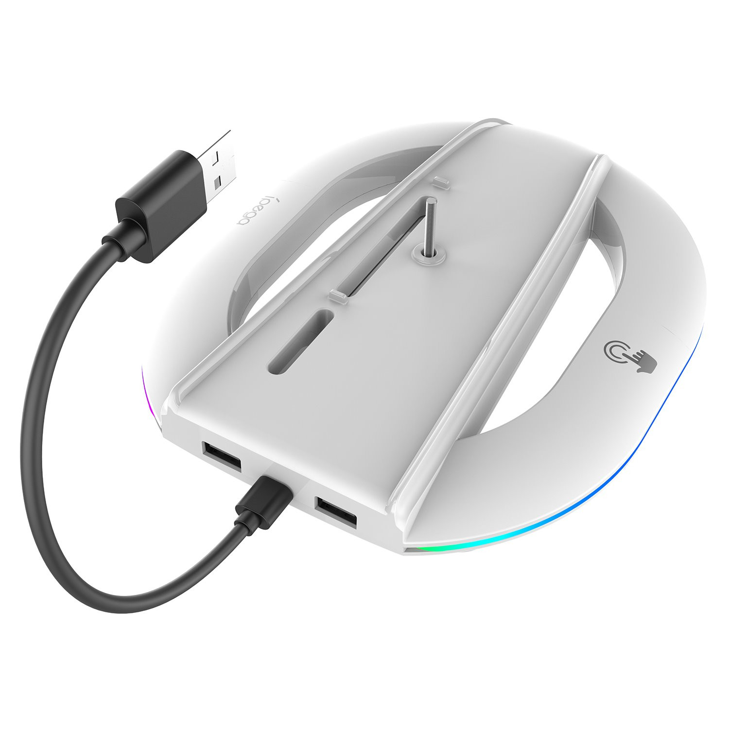 iPega P5S035SA Vertikální Stojan s RGB pro PS5 Slim/PS5 Pro bílá