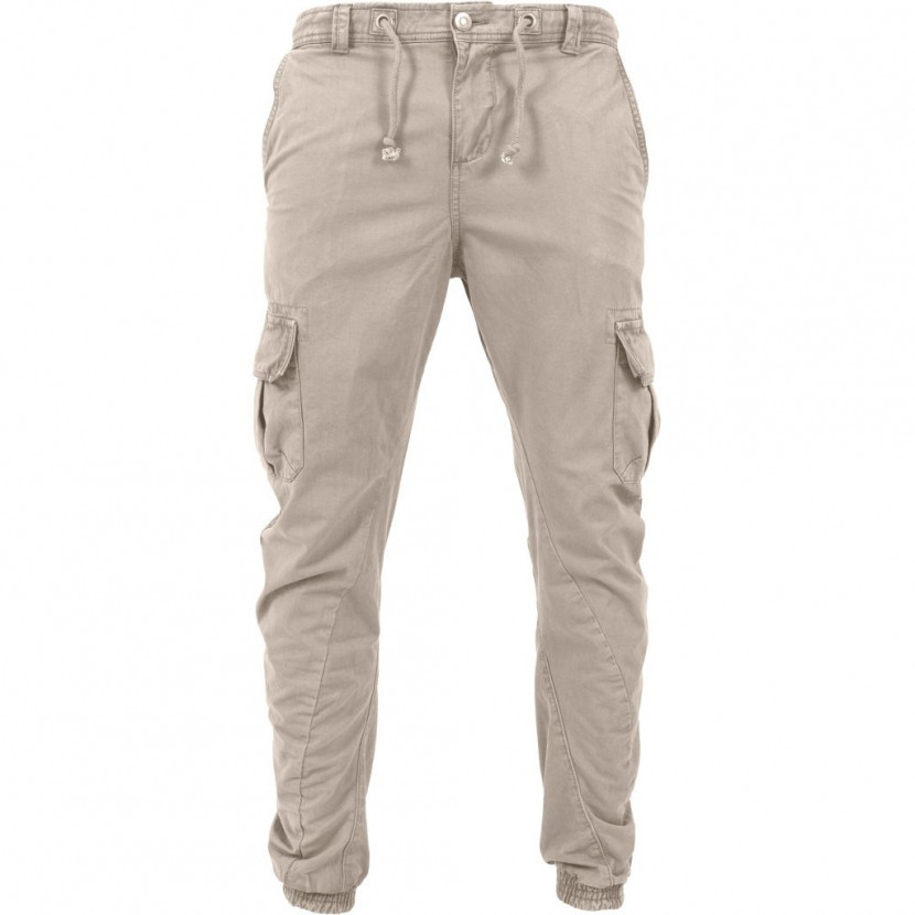 Kalhoty Urban Classics Cargo Jogging - světle béžové, XS