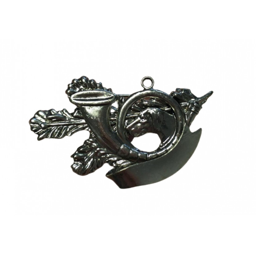 Odznak Trubka a hlava psa - stříbrný