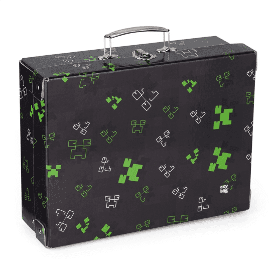 Oxybag Kufřík lamino hranatý A4 OXY NEXT - Green Cube - 6-06725
