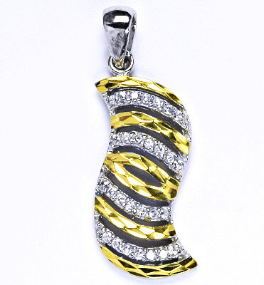 Stříbrný přívěsek s čirými zirkony,přívěsek ze stříbra, váha 5,75 g