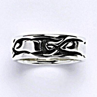 Stříbrný prsten s patinou, prsten ze stříbra,váha 6,06 g