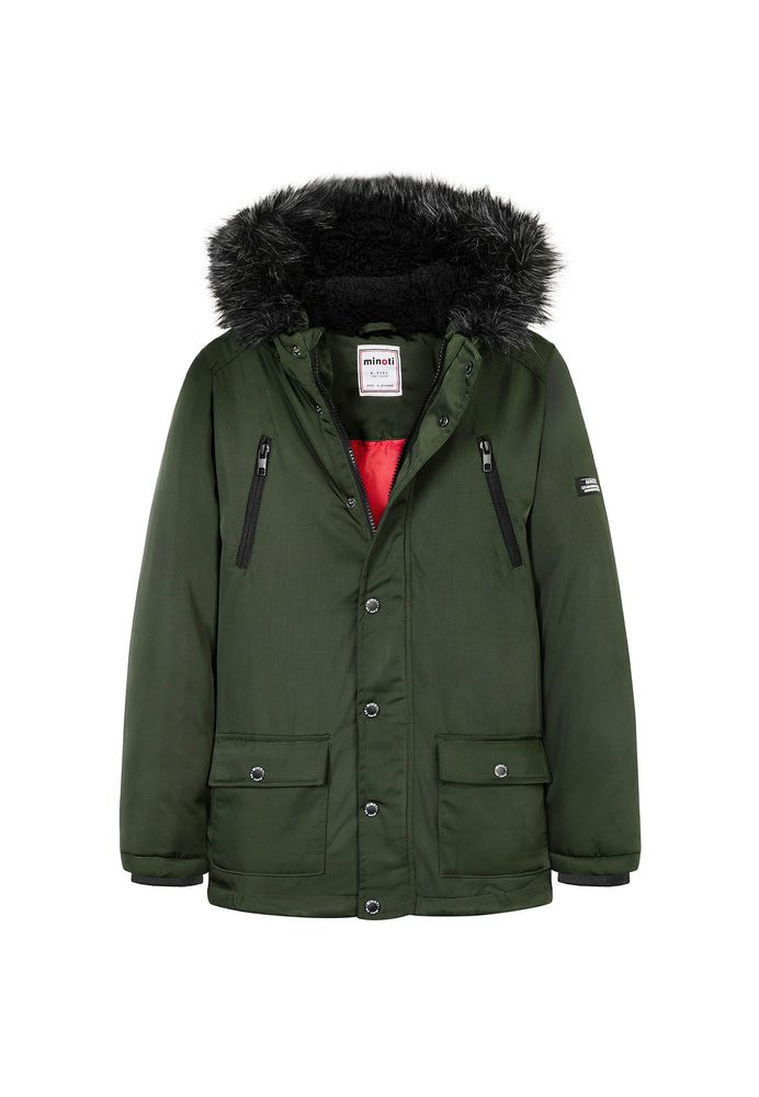 Kabát chlapecký Parka, Minoti, 11COAT 21, khaki - 116/122 | 6/7let