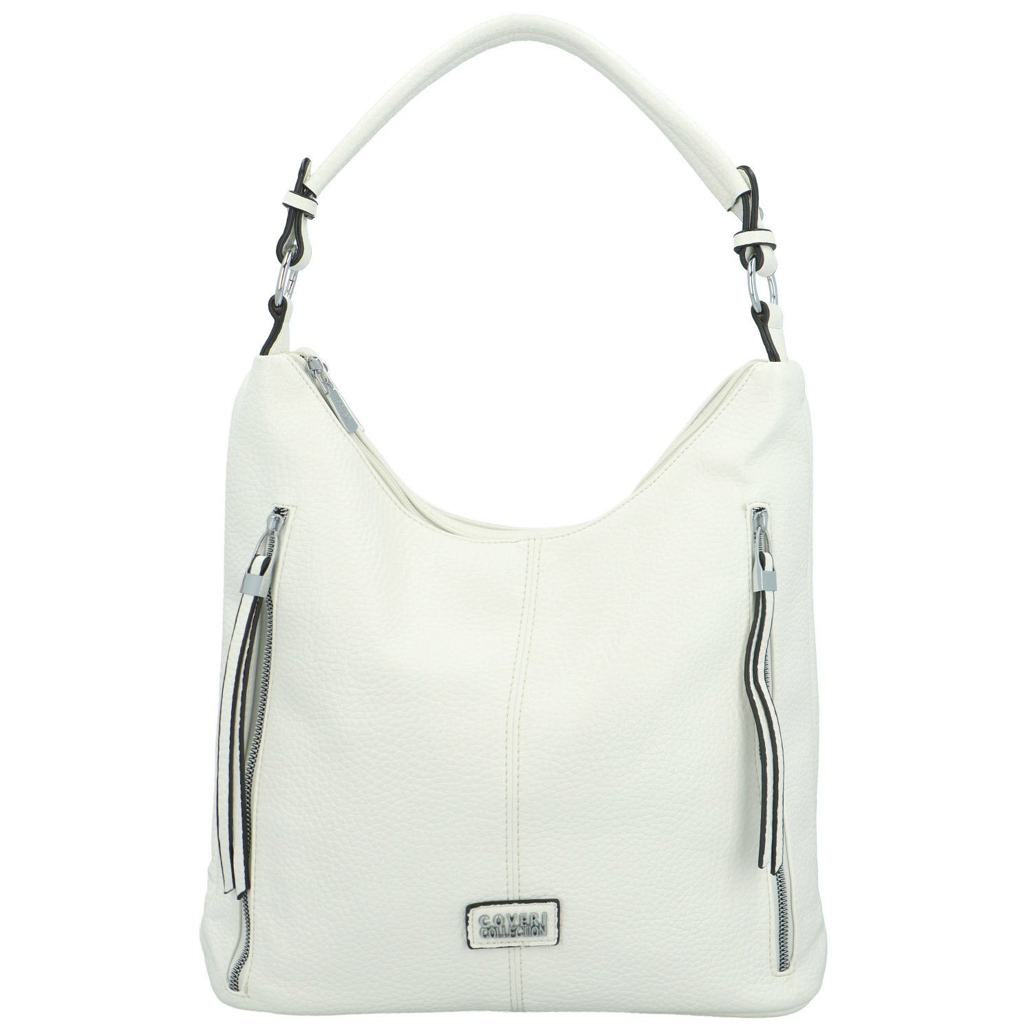 Moderní dámská koženková kabelka na rameno Dinara, bílá