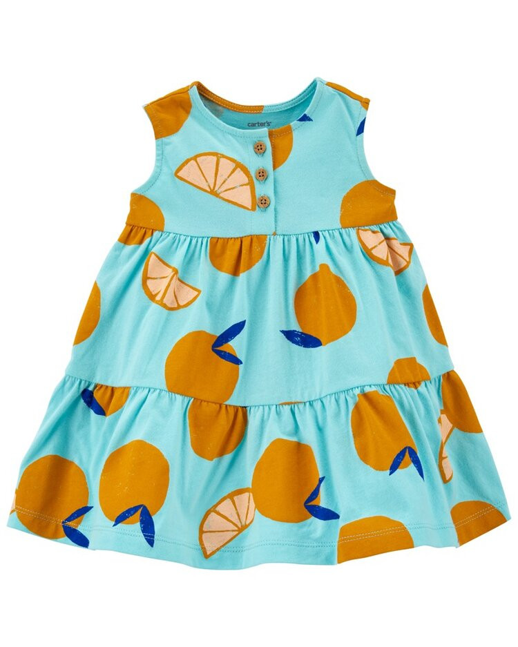 CARTER'S Šaty Blue Orange holka 6m