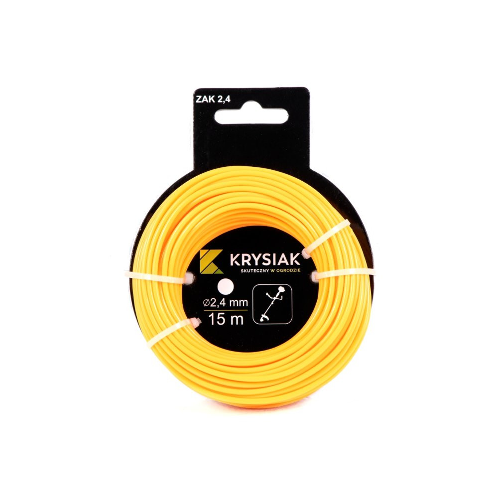 KRYSIAK žací struna 2,4 mm 15m - kulatá