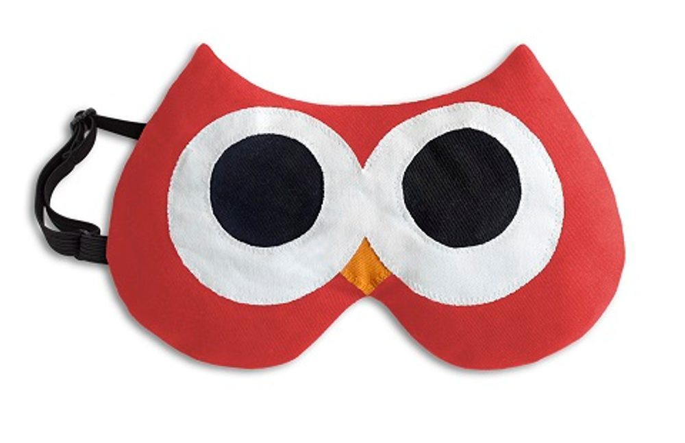 Leschi LESCHÍ Maska na spaní sova Stella 20x12cm červená/černá
