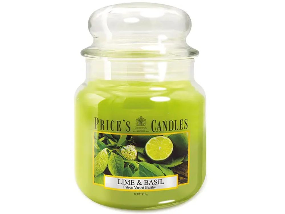 Price’s PRICE'S MIDI svíčka ve skle Limetka & Bazalka - hoření 90h