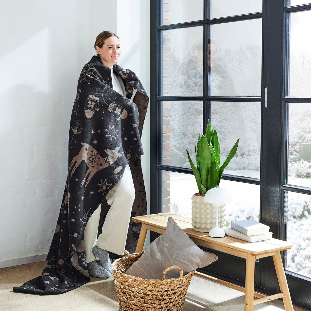 IBENA akrylový pléd Appenzell 150x200 cm se zimním motivem