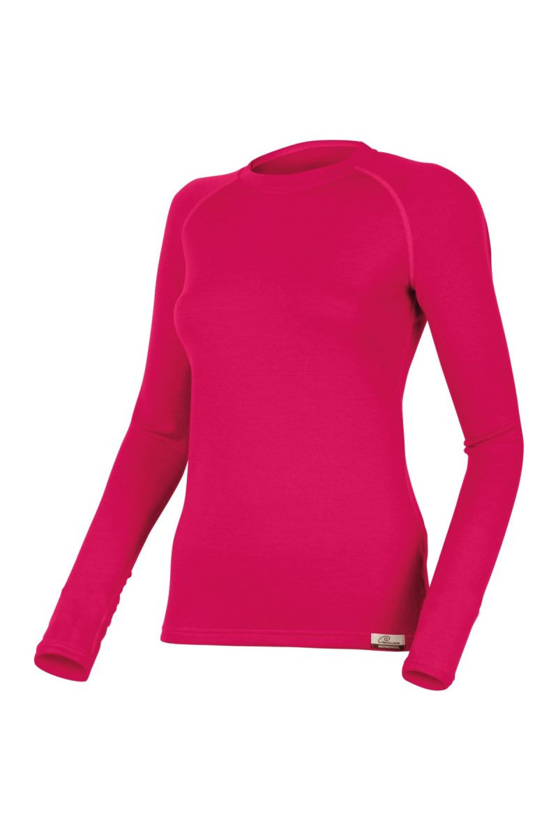 Lasting LENA 4747 růžová vlněná merino mikina Velikost: M 8595067818658
