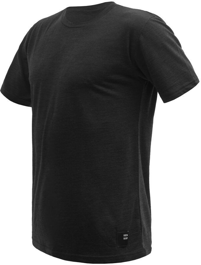 SENSOR MERINO CORDURA pánské triko kr.rukáv černá Velikost: S