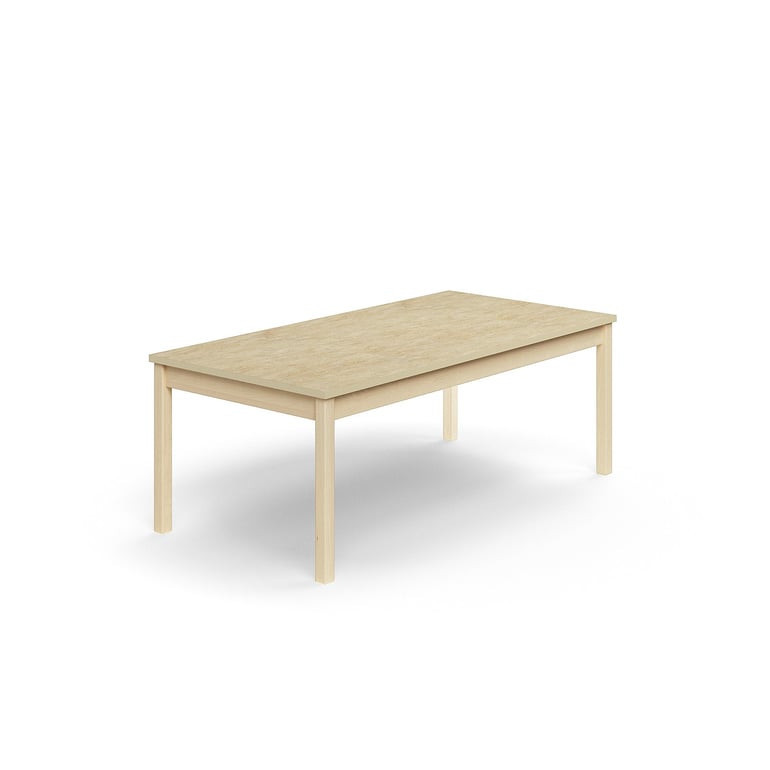 Stůl DECIBEL, 1600x800x590 mm, akustické linoleum, bříza/béžová