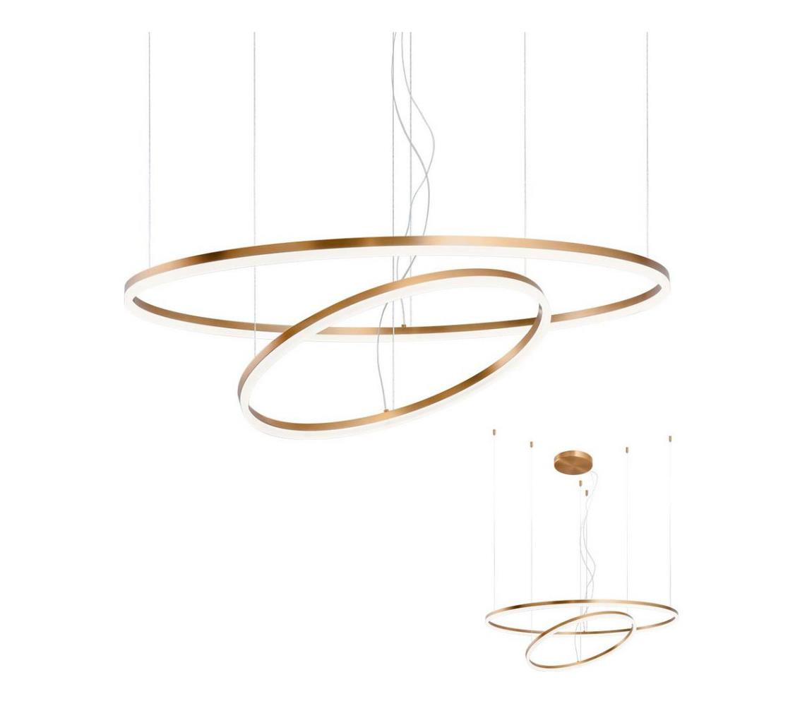 Redo Redo 01-1721 - LED Lustr na lanku ORBIT LED/42W + LED/66W/230V bronz