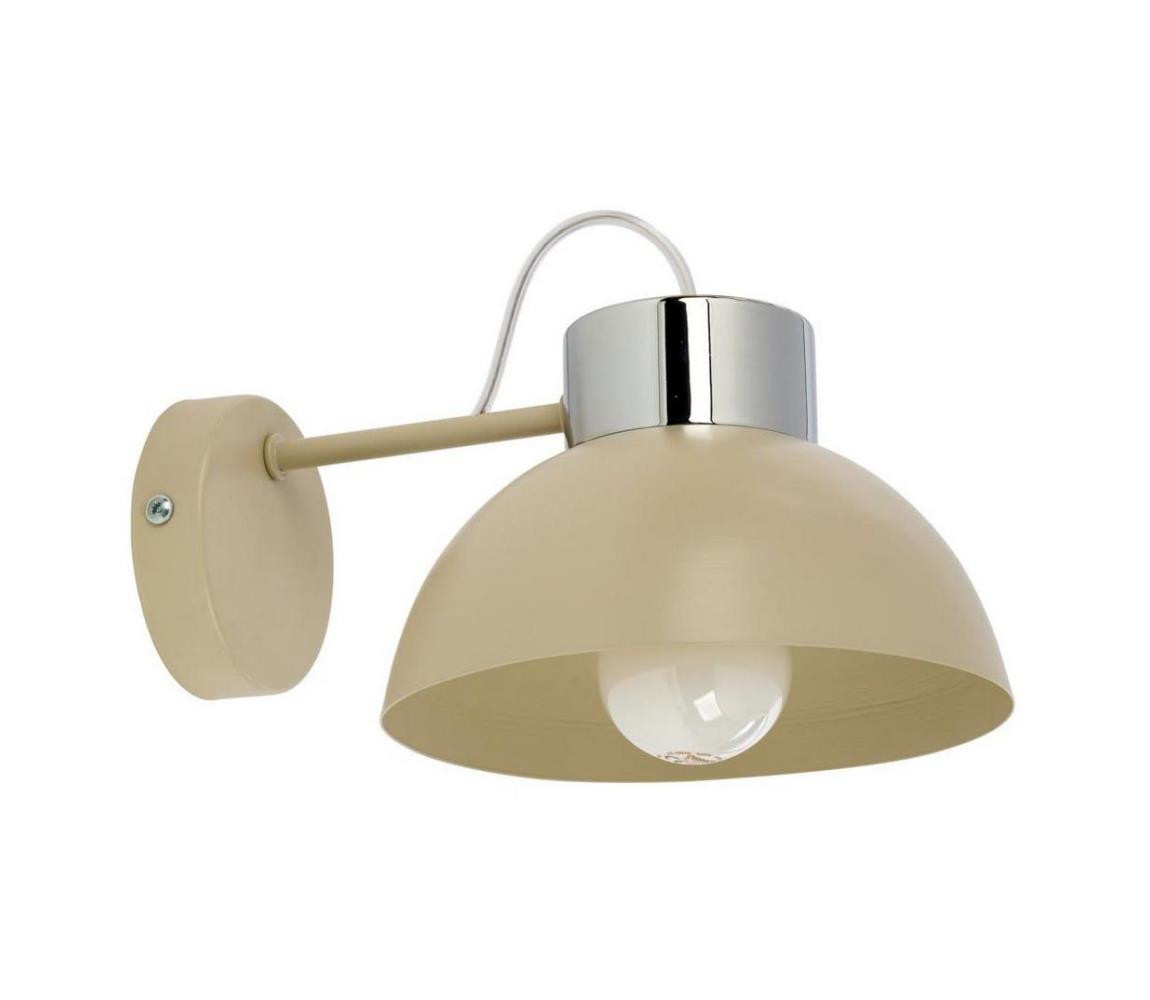Nástěnné svítidlo TEDI 1xE27/60W/230V béžová/chrom