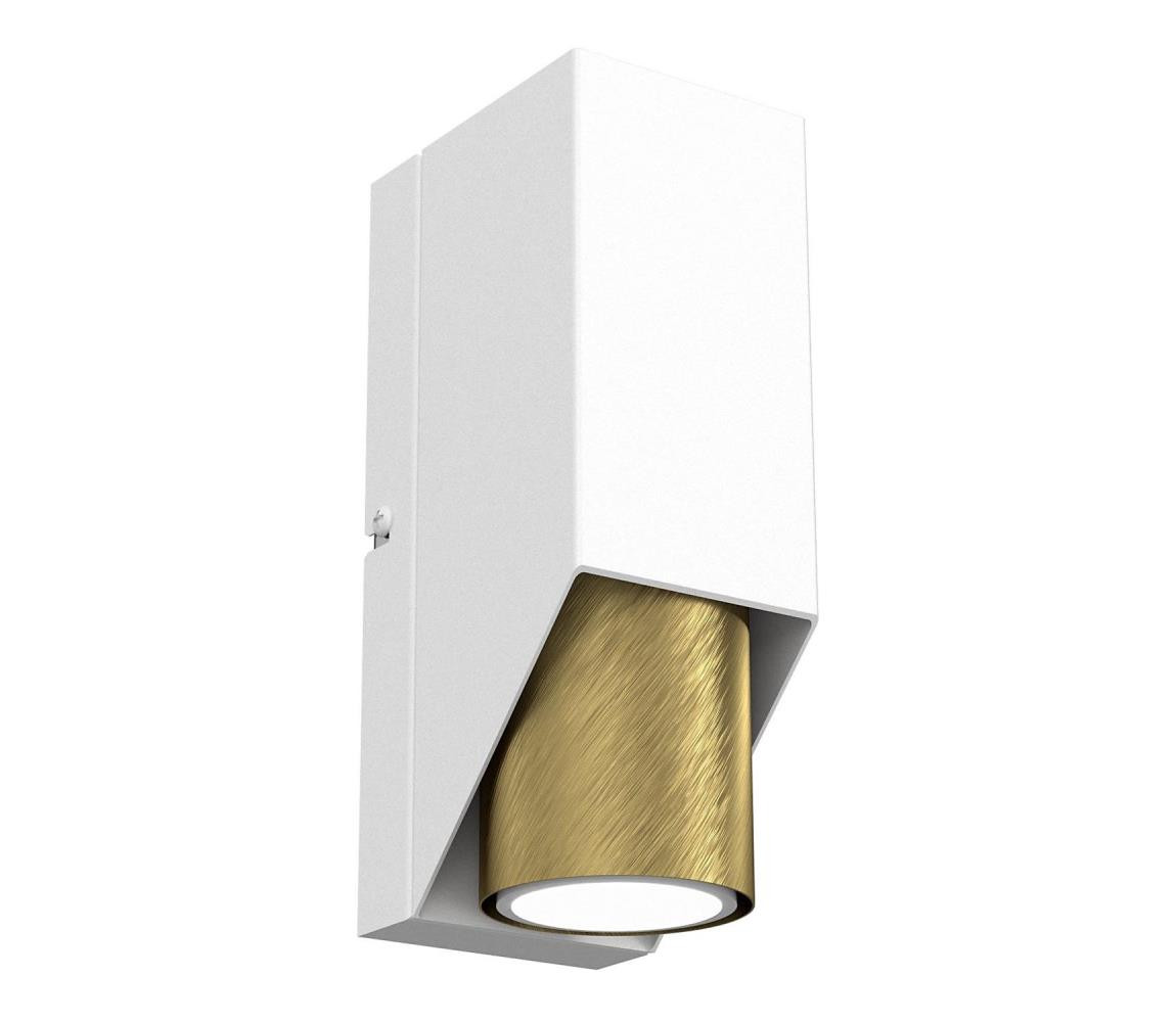 Nástěnné svítidlo WALL 1xGU10/8W/230V bílá/mosaz