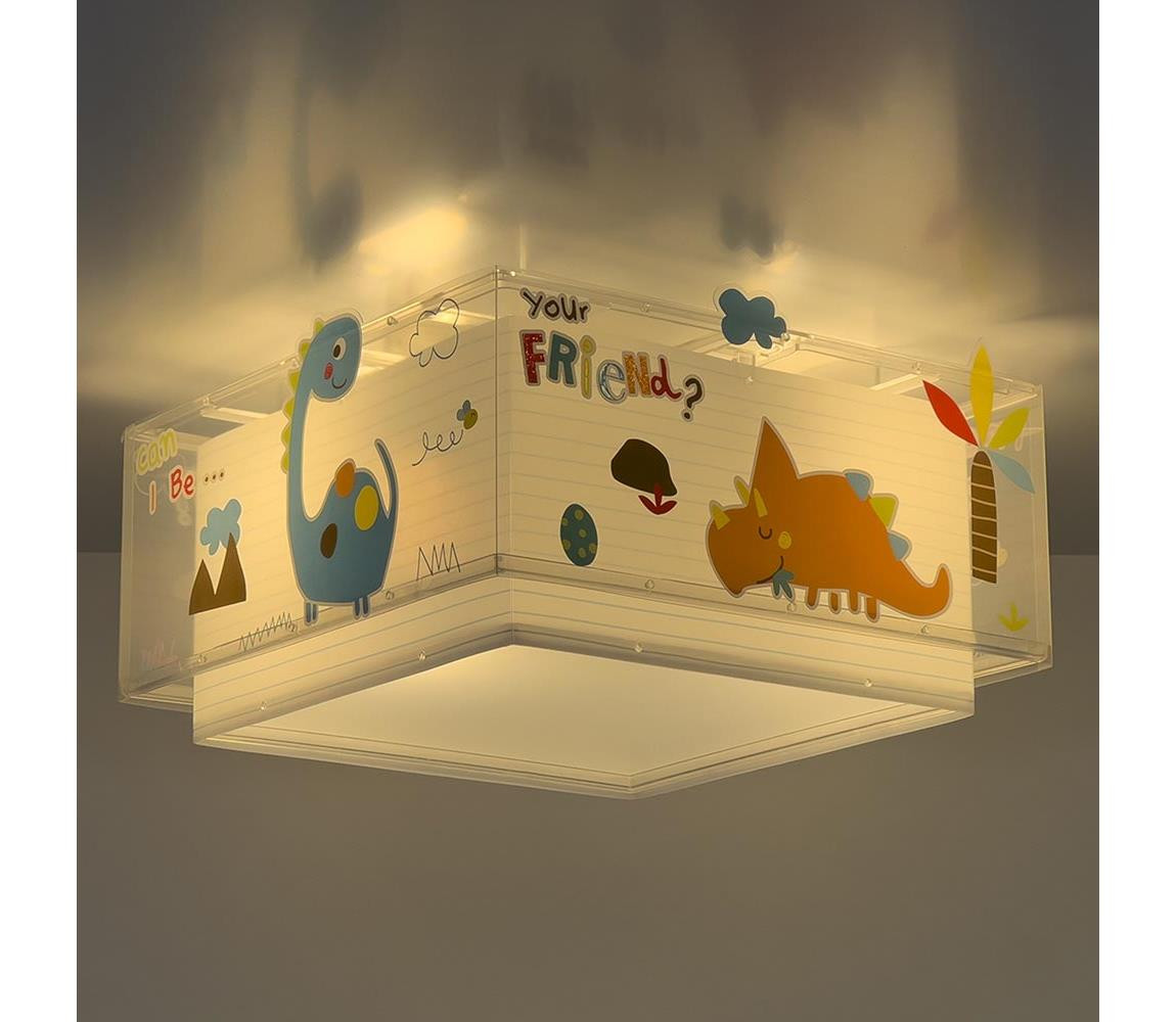 Dalber Dalber 73456 - Dětské stropní svítidlo DINOS 2xE27/60W/230V