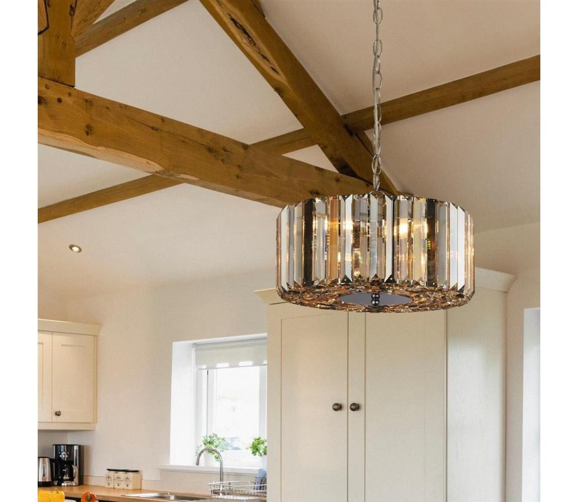 Searchlight Searchlight 82101-3CC - Lustr na řetězu CHAPEAU 3xE27/60W/230V