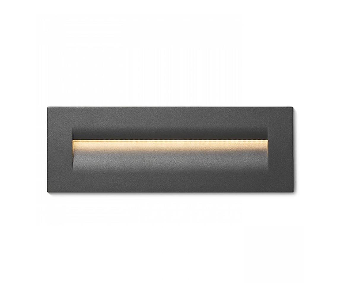 RED R12628 RASQ zápustná do stěny antracitová 230V LED 8.5W IP65 3000K RED DESIGN