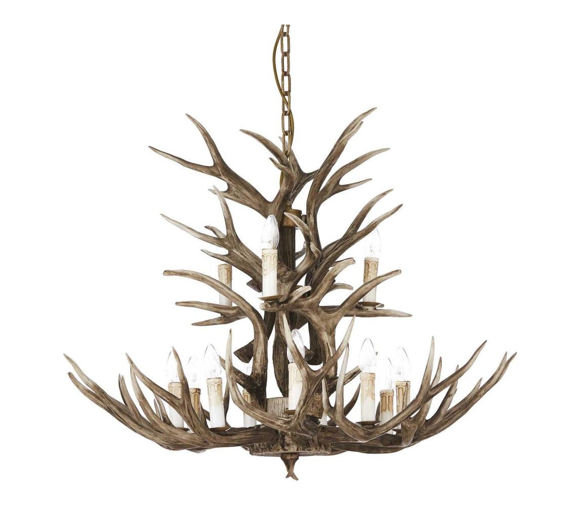 Ideal Lux Ideal Lux - Lustr na řetězu CHALET 12xE14/40W/230V paroží