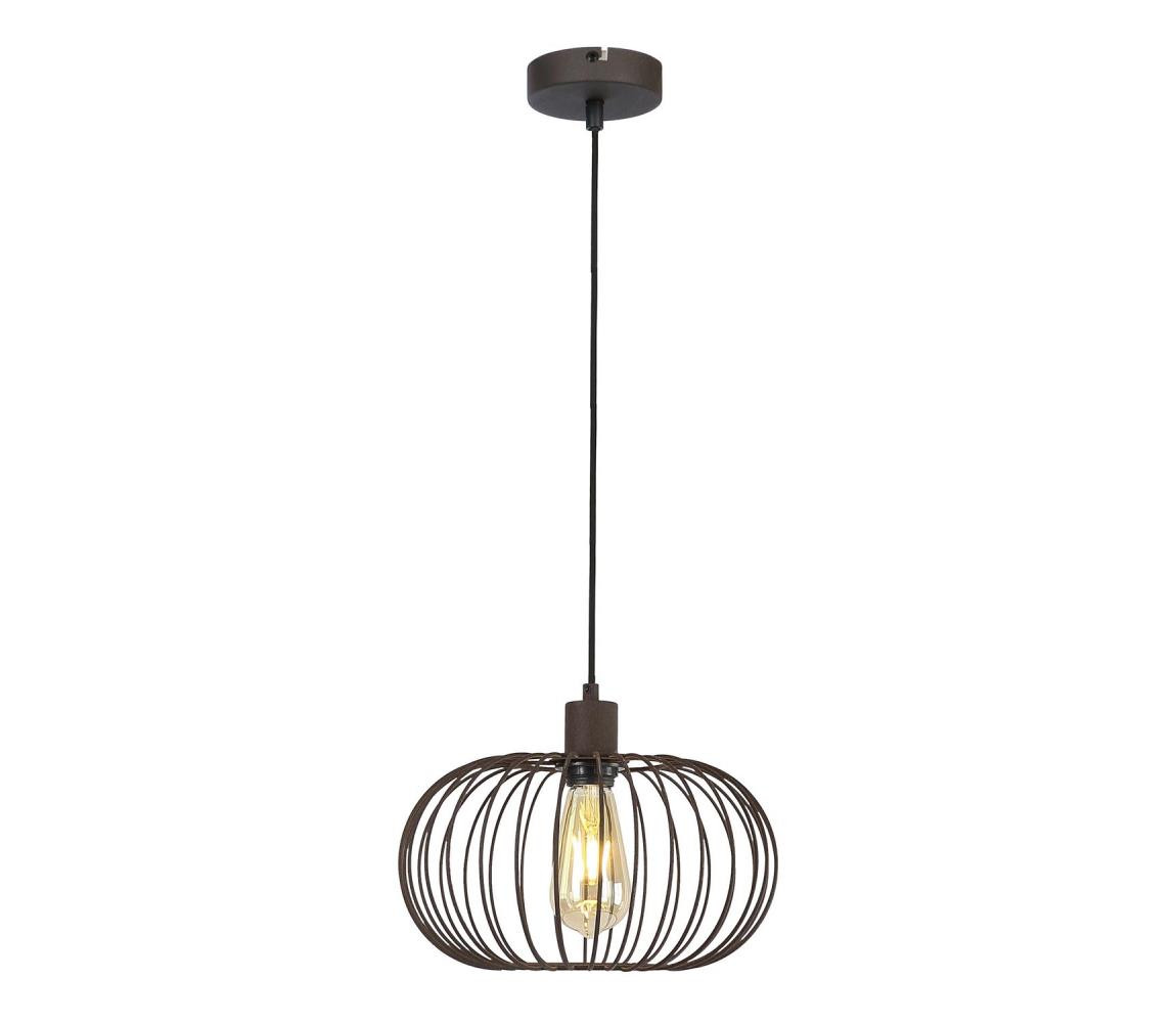 KL111059 - Lustr na lanku WIRE 1xE27/15W/230V hnědá