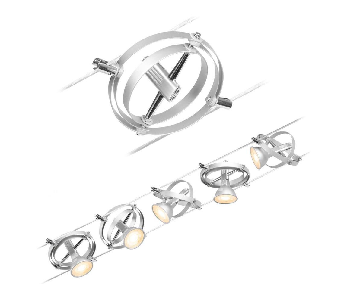 Paulmann Paulmann 94436 - SADA 5xGU5,3/10W Bodové svítidlo CARDAN 230V matný chrom