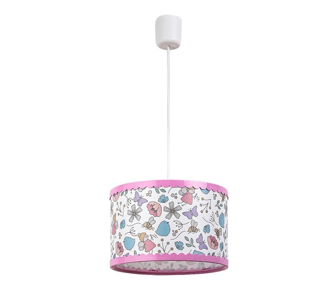 Rabalux Rabalux - Dětský lustr na lanku 1xE27/40W/230V růžová