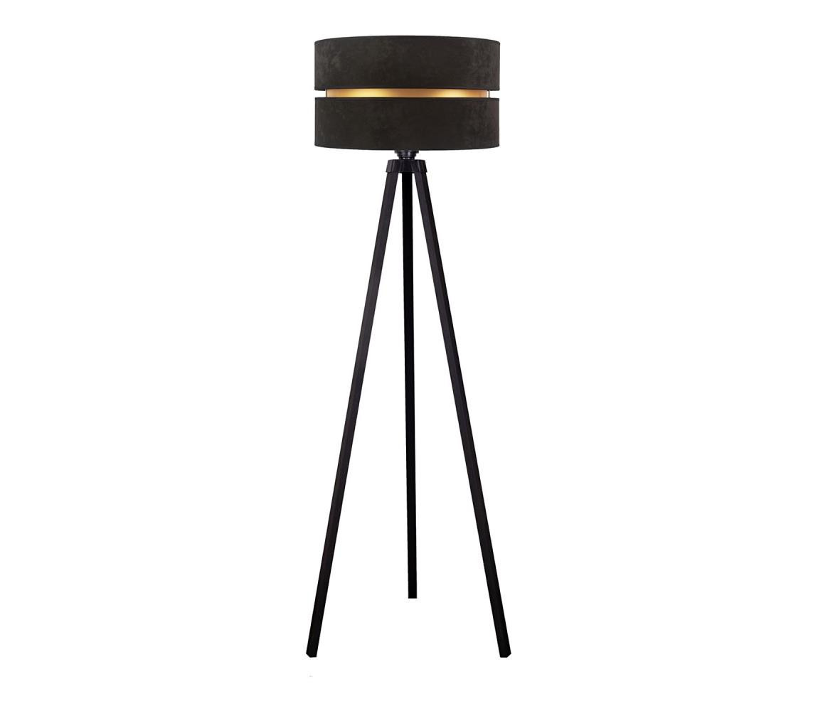 - Stojací lampa DUO 1xE27/60W/230V pr. 44 cm černá/wenge