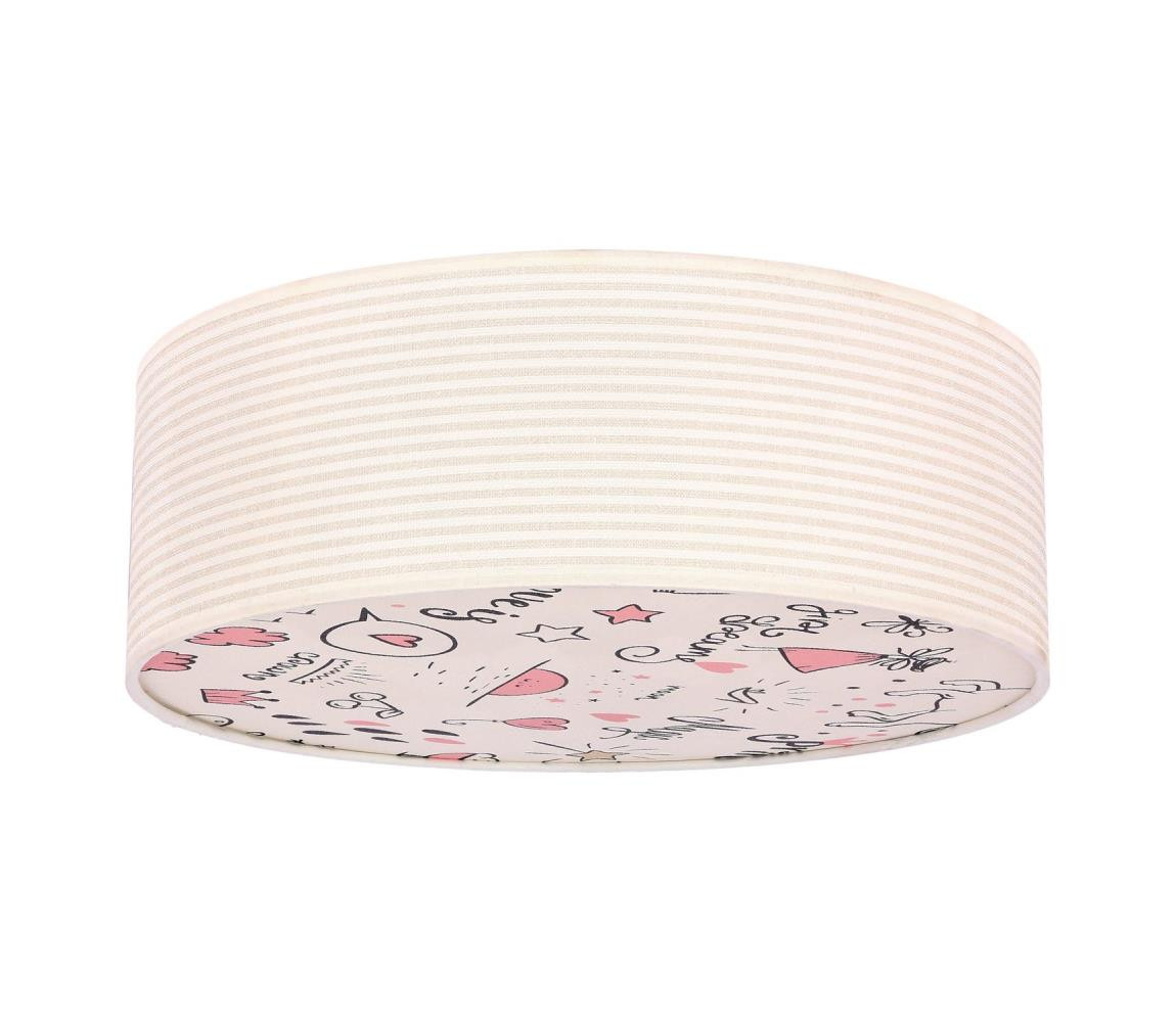 Dětské stropní svítidlo KIDDY 2xE27/40W/230V béžová/růžová