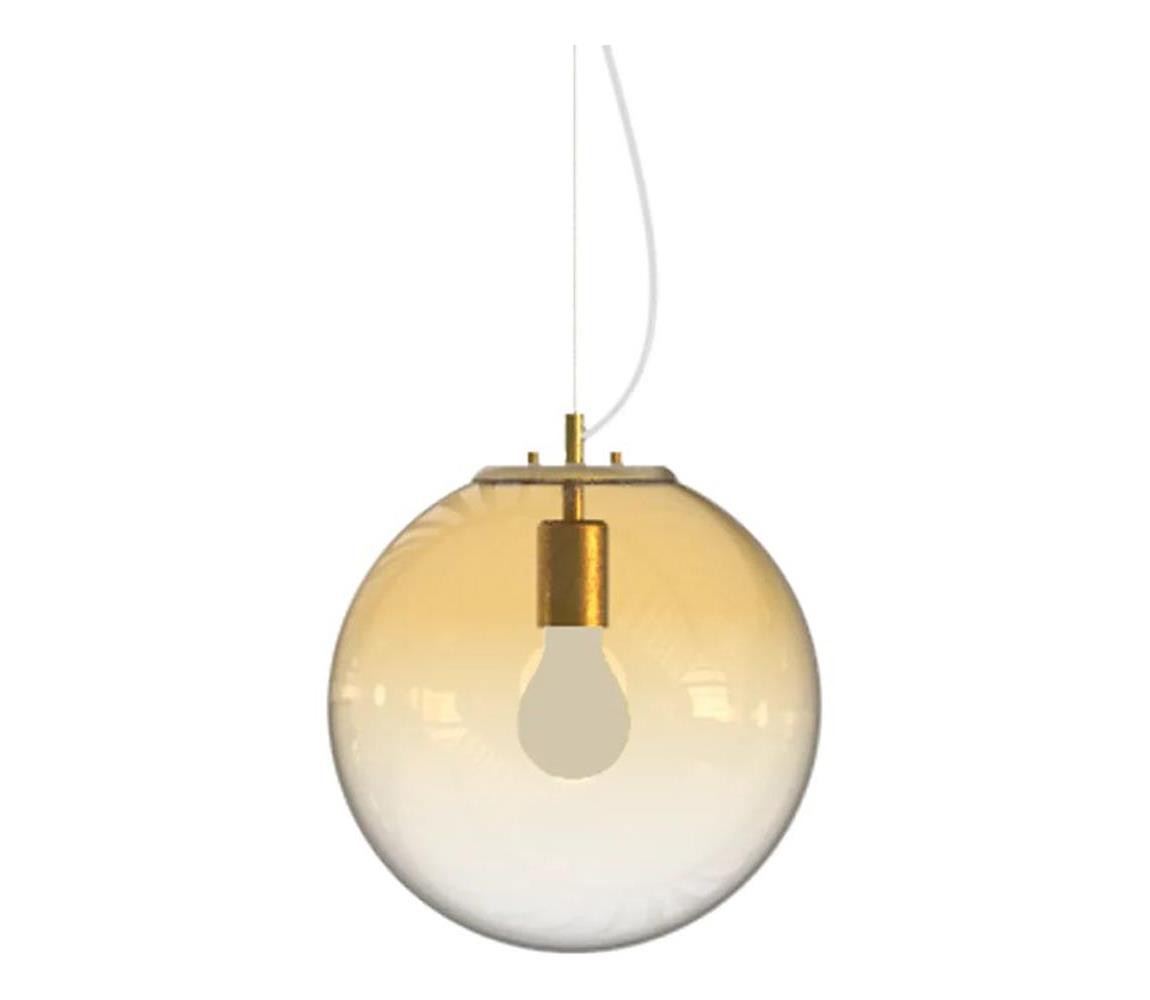 Ideal Lux Ideal Lux - Lustr na lanku MAPA 1xE27/42W/230V pr. 30 cm zlatá/kouřová