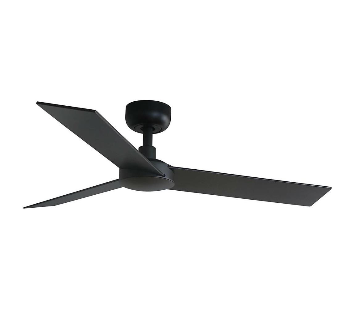 FARO Barcelona FARO 34296WT-Stropní látor RUDDER S černá pr. 106 cm WT + dálkové ovládání