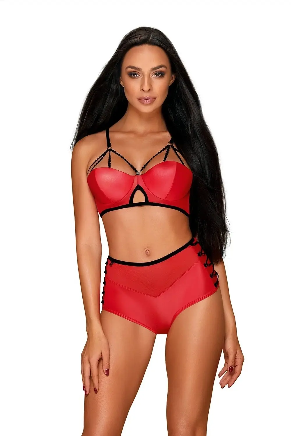 Dámská erotická souprava Leatheria set red