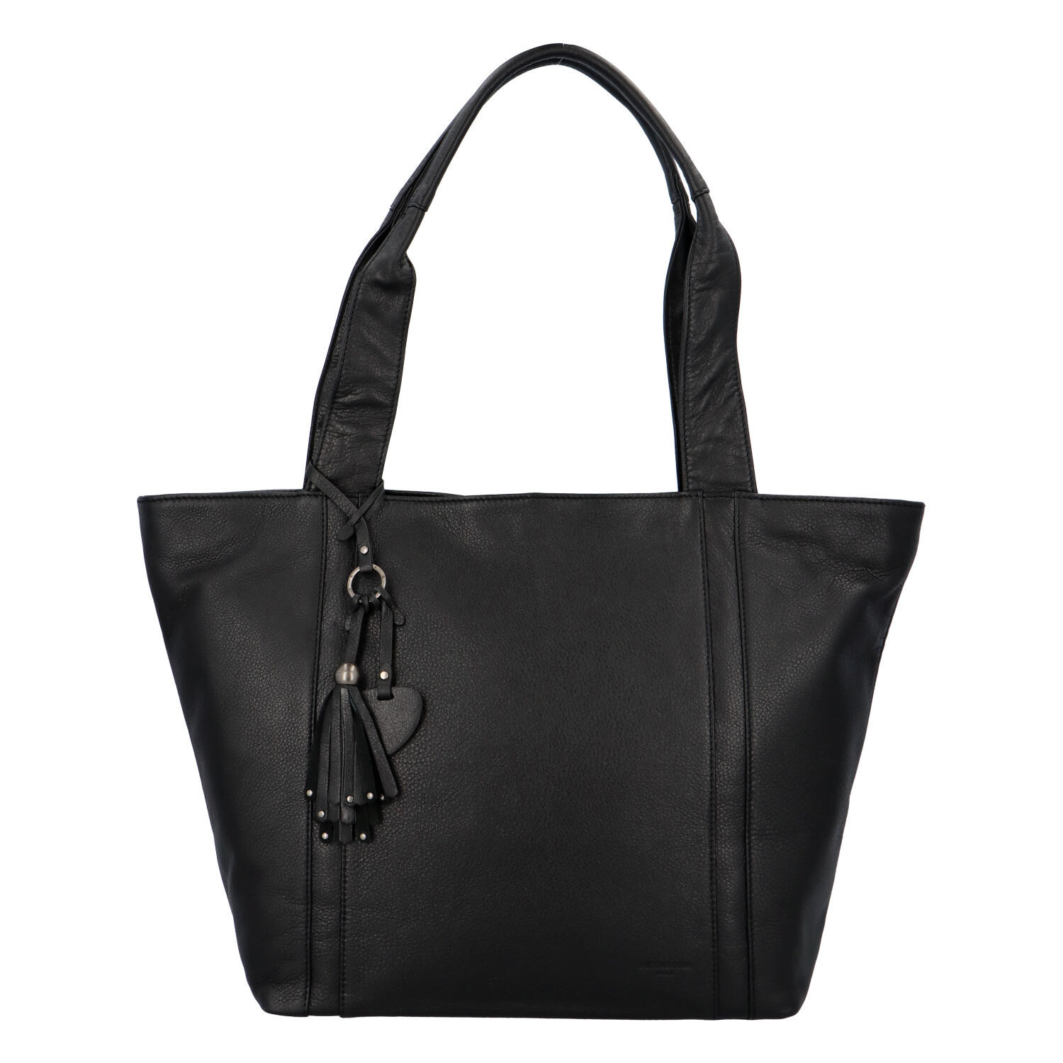 Velká dámská kožená kabelka černá - Hexagona Common černá