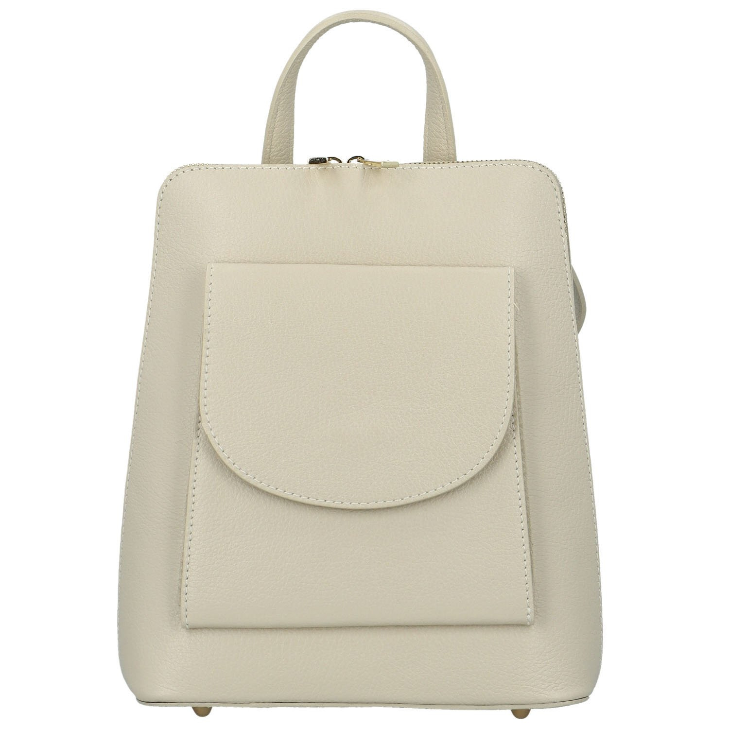 Dámský kožený kabelko/batoh krémový - Delami Septends krémová