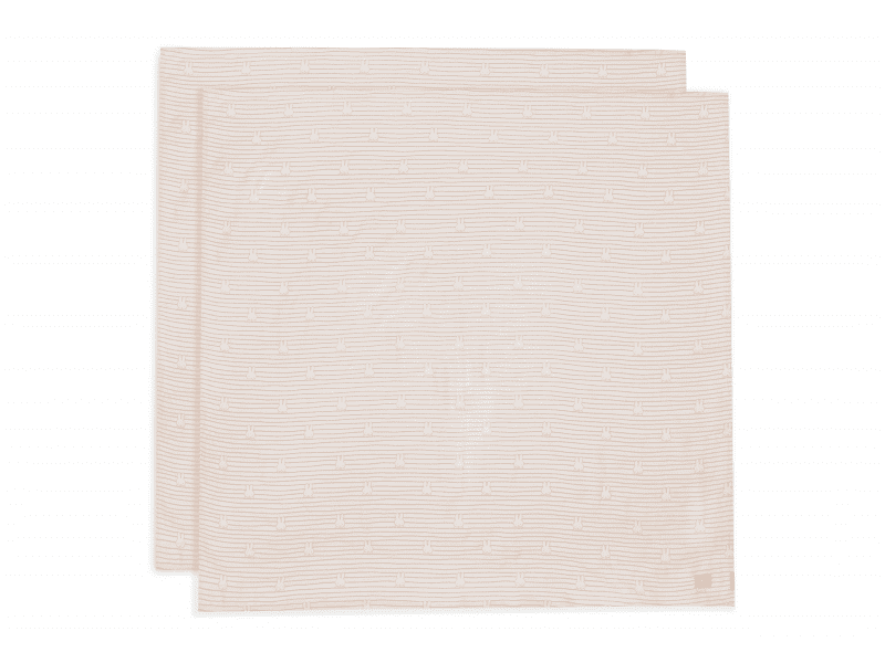 Jollein Pleny zavinovací 2ks 115x115 cm Miffy Stripe Biscuit