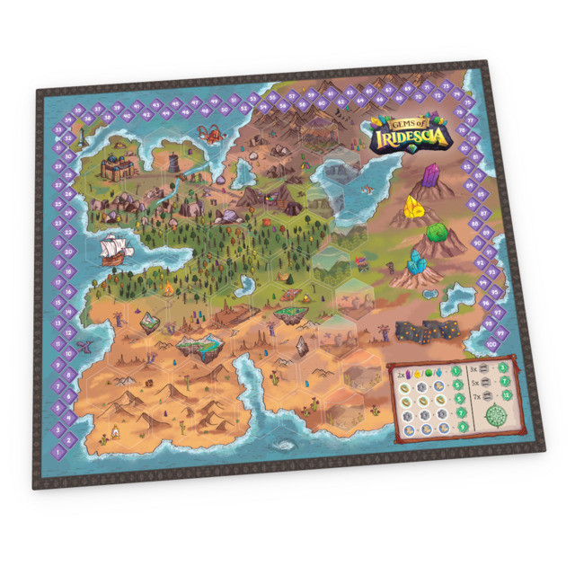 Rock, Stone & Dice Games Gems of Iridescia: Neoprene Play Mat