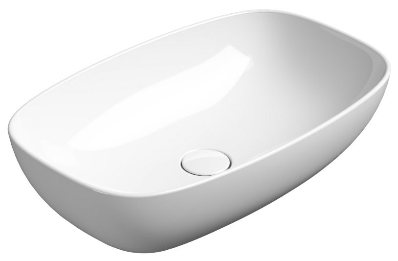 GSI NUBES keramické umyvadlo na desku 60x38cm, bílá ExtraGlaze