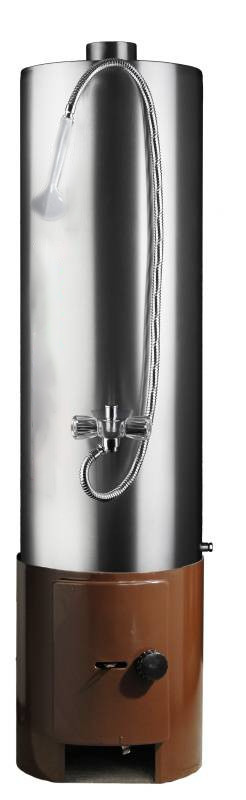 Česká republika Nerezová lázeňská koupelnová kamna 100 l - beztlaká, včetně vodovodní baterie a topeniště